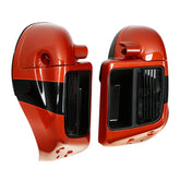 HR3 Sunburst Orange / Starfire Black Vented Lower Fairing Kit For Harley Touring Models 2014-2023 (Fits water cooled models)